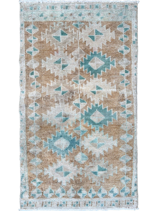 Turkish Vintage 1'10"x3'2" Area Rug