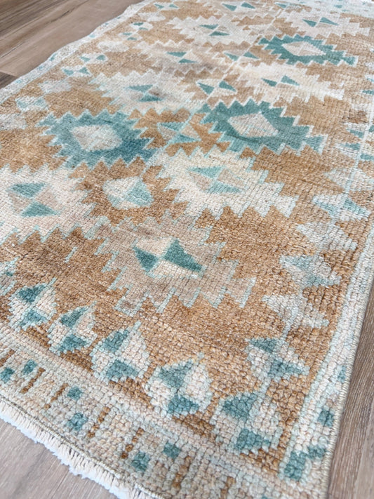Turkish Vintage 1'10"x3'2" Area Rug