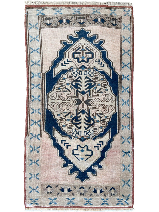 Turkish Vintage 2'0"x3'8" Area Rug