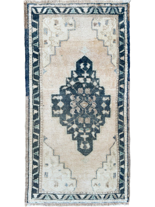 Turkish Vintage 1'10"x3'7" Area Rug