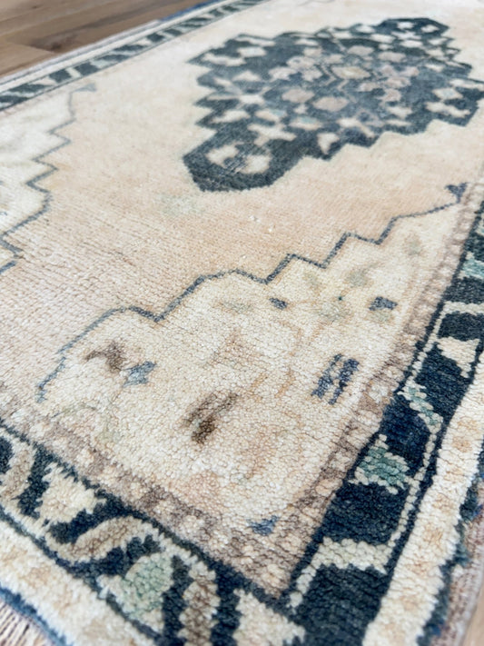 Turkish Vintage 1'10"x3'7" Area Rug