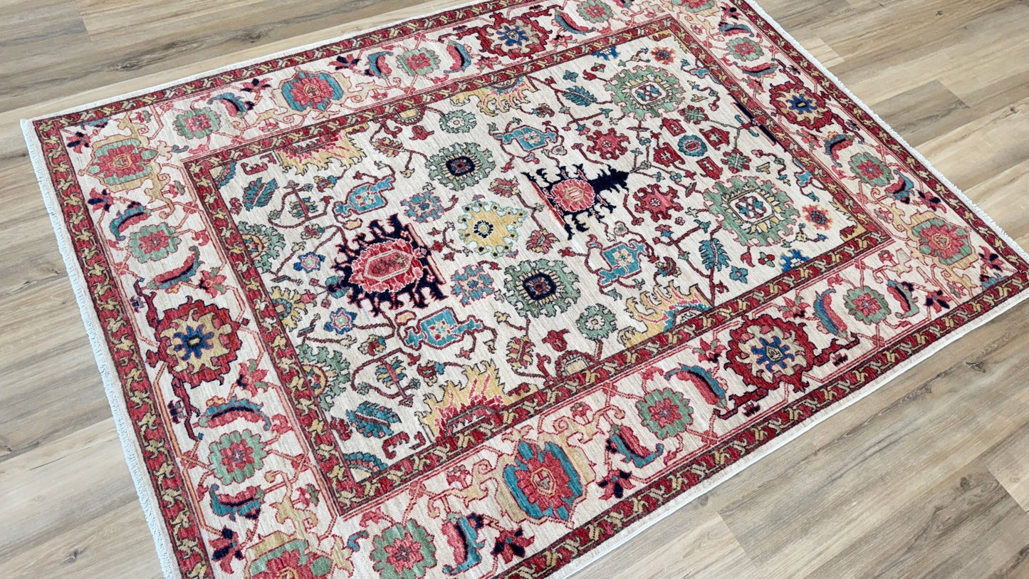 Transitional Heriz 5'2"x7'0" Area Rug