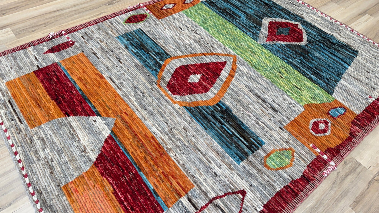 Moroccan Style 6'10"x9'4" Area Rug