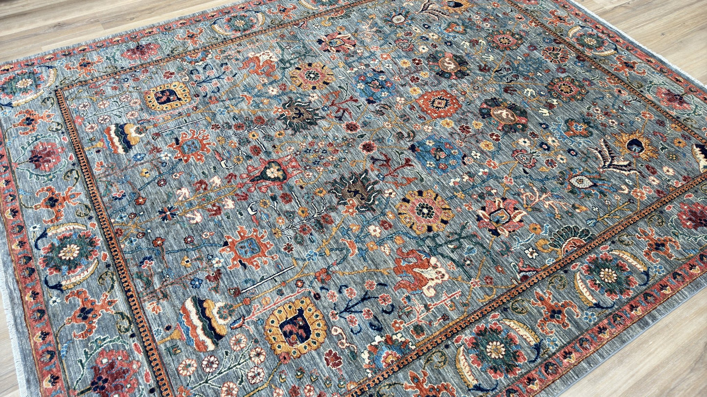 Transitional Mahal 7'10"x9'9" Area Rug