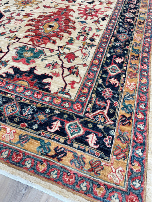 Transitional Heriz 7'9"x9'7" Area Rug