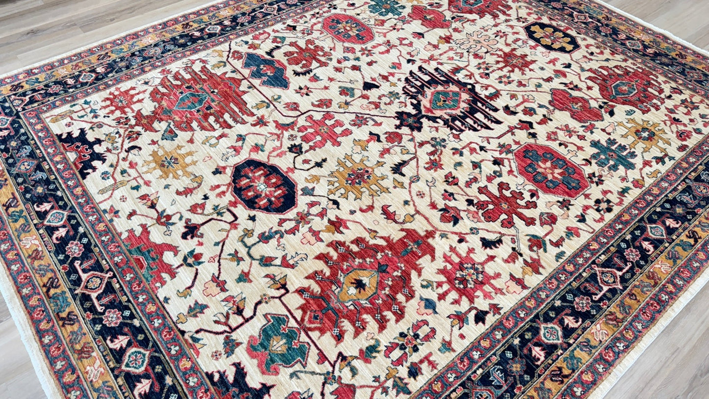 Transitional Heriz 7'9"x9'7" Area Rug