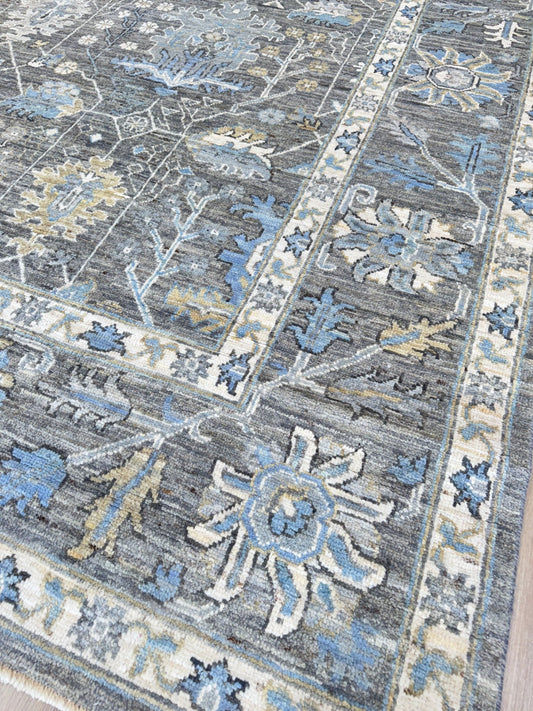 Floral Oushak 9'1"x12'1" Area Rug