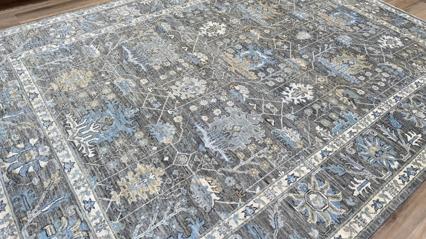 Floral Oushak 9'1"x12'1" Area Rug
