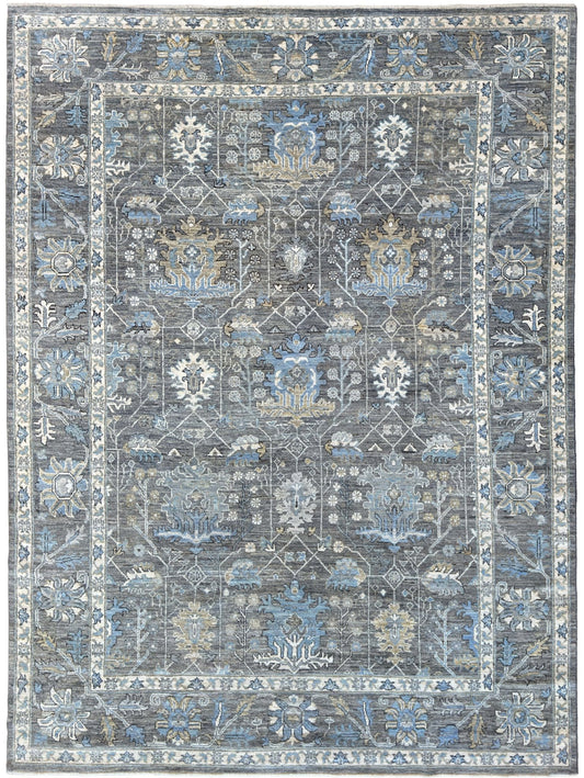 Floral Oushak 9'1"x12'1" Area Rug