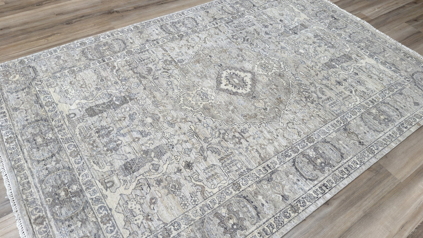 Vintage Look Tabriz 6'1"x9'2" Area Rug