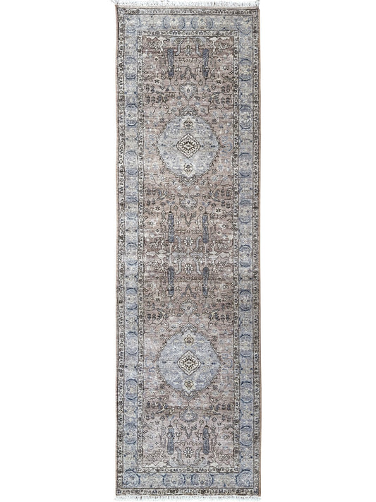 Vintage Look Tabriz 3'0"x9'11" Area Rug