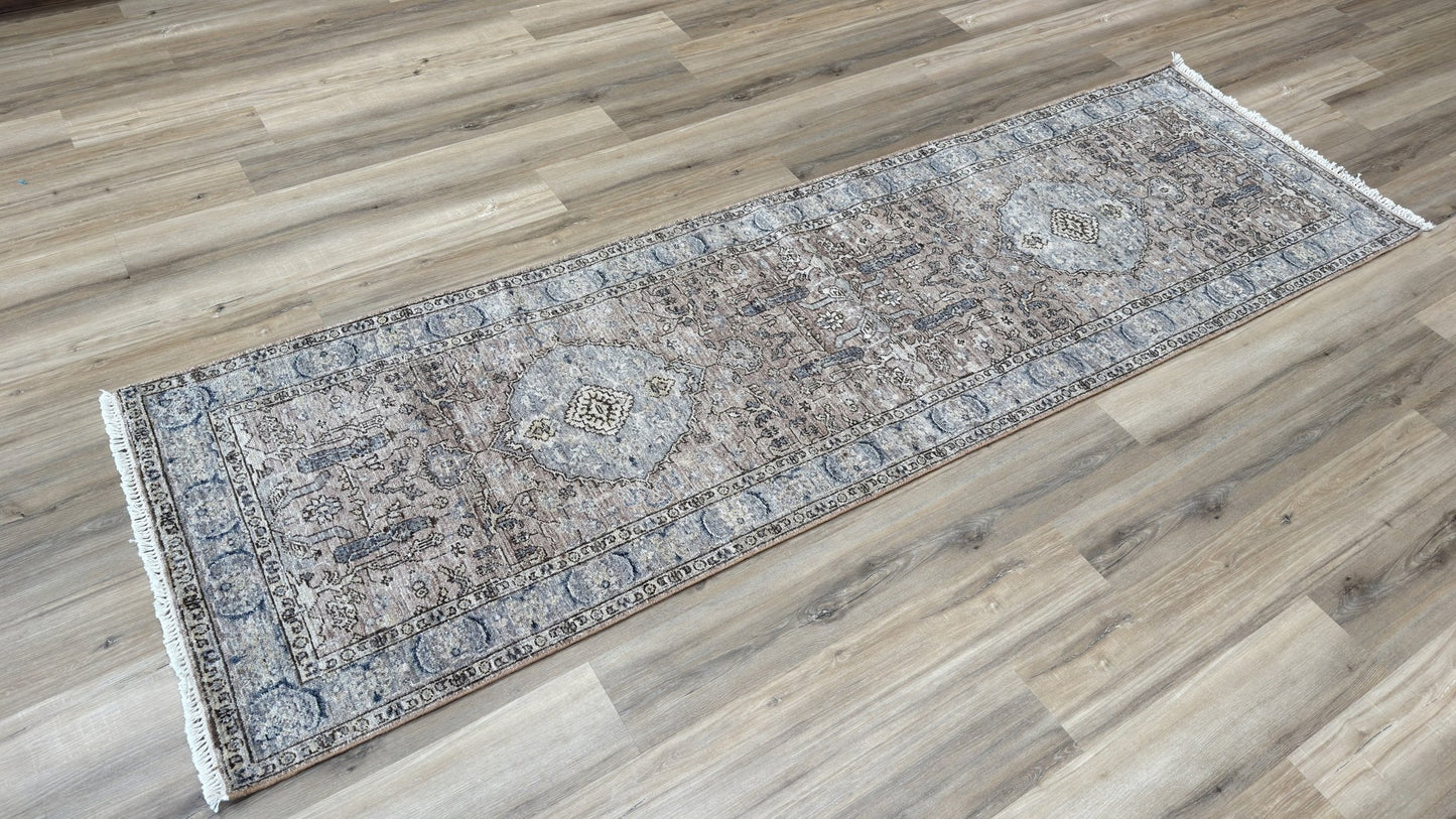 Vintage Look Tabriz 3'0"x9'11" Area Rug