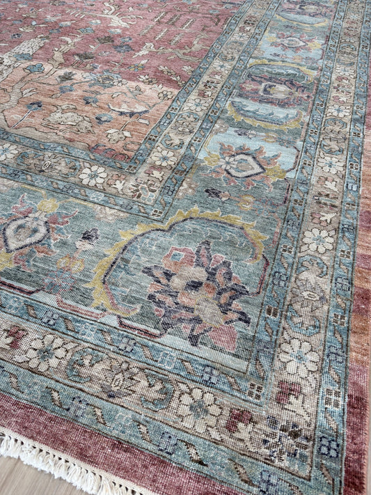 Vintage Look Tabriz 12'0"x14'11" Area Rug