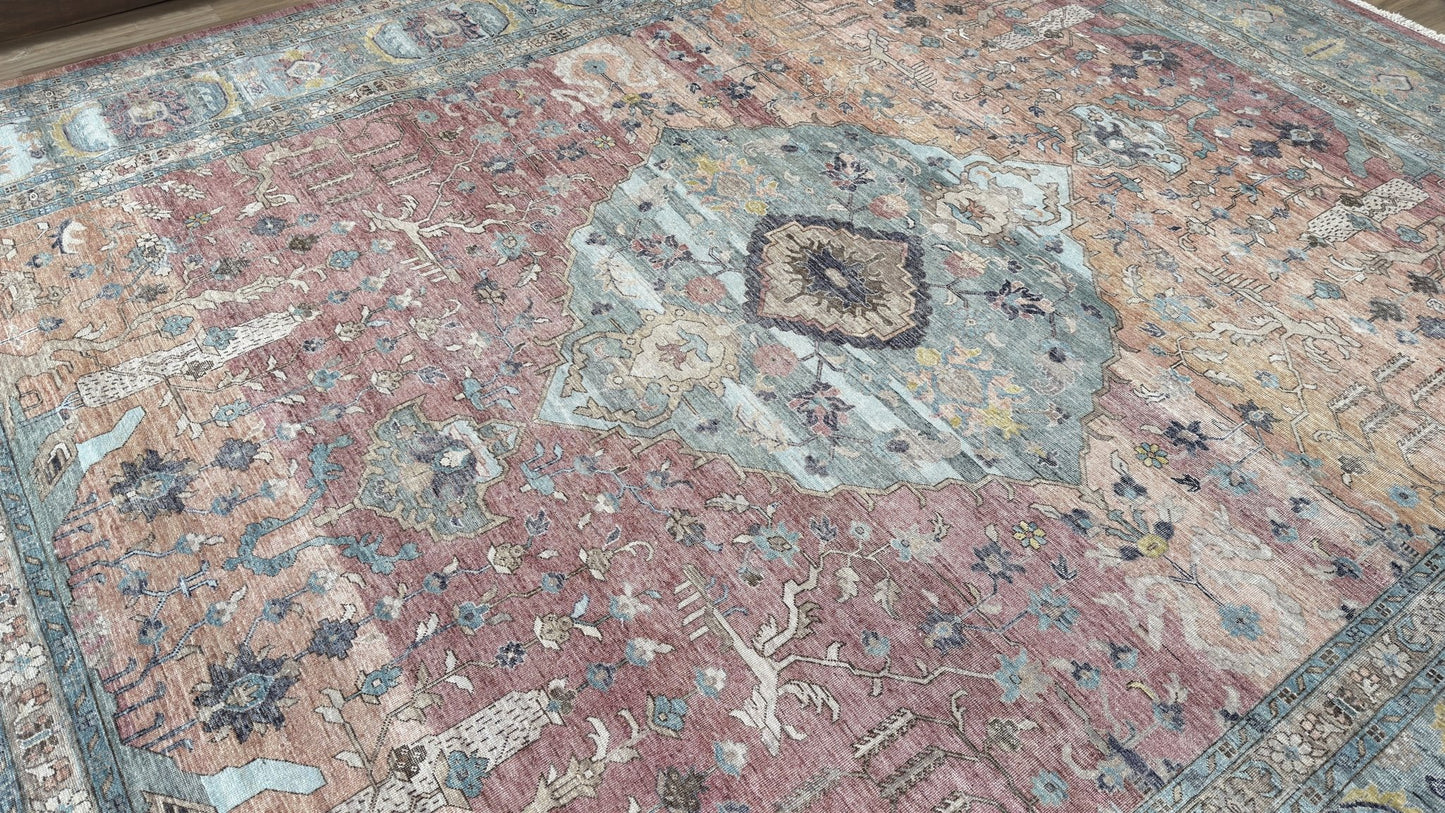 Vintage Look Tabriz 12'0"x14'11" Area Rug