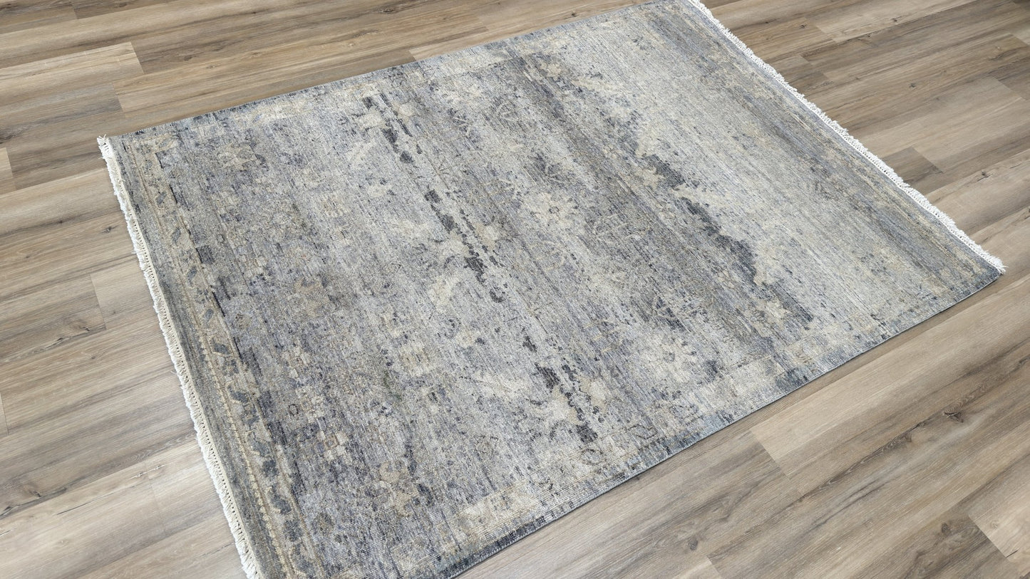 Vintage Look Oushak 5'2"x6'11" Area Rug