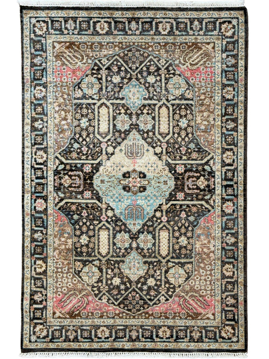 Vintage Look Tabriz 4'1"x6'2" Area Rug