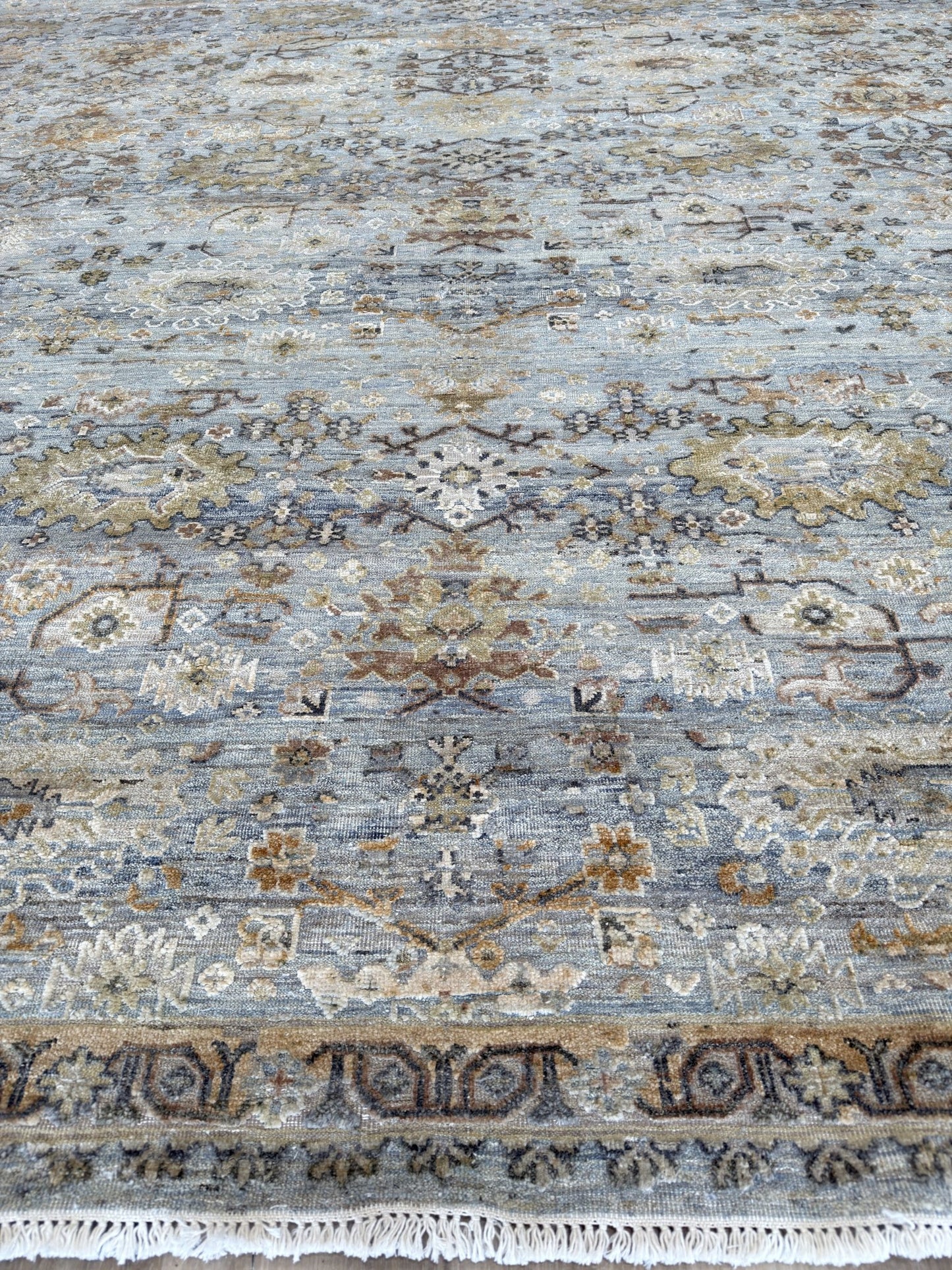 Vintage Look Oushak 12'1"x15'2" Area Rug