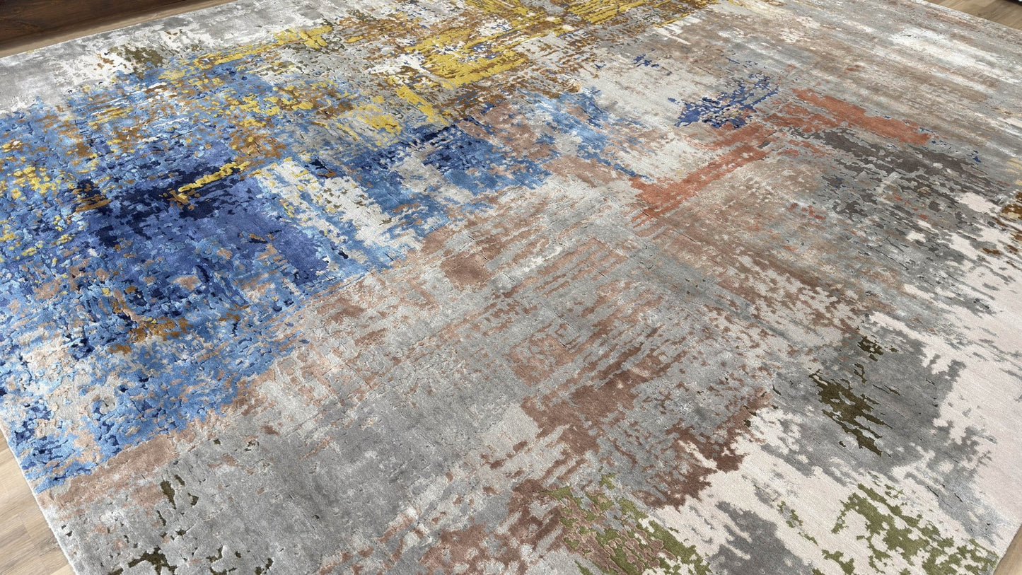 Abstract Modern 12'0"x15'1" Area Rug