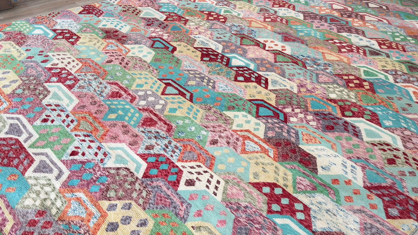 Tribal Style 11'6"x15'1" Area Rug