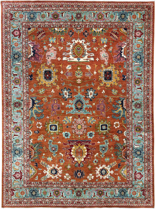 Transitional Heriz 8'11"x11'9"