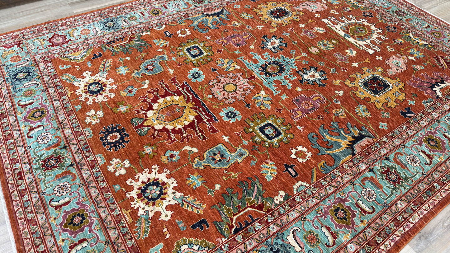 Transitional Heriz 8'11"x11'9"