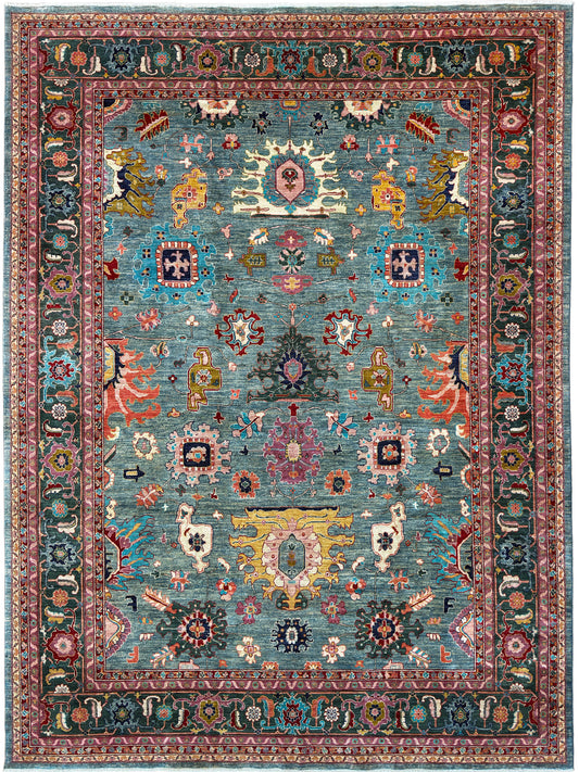 Transitional Heriz 8'11"x11'11"