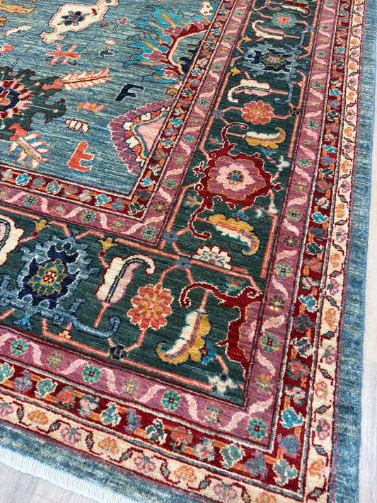 Transitional Heriz 8'11"x11'11"