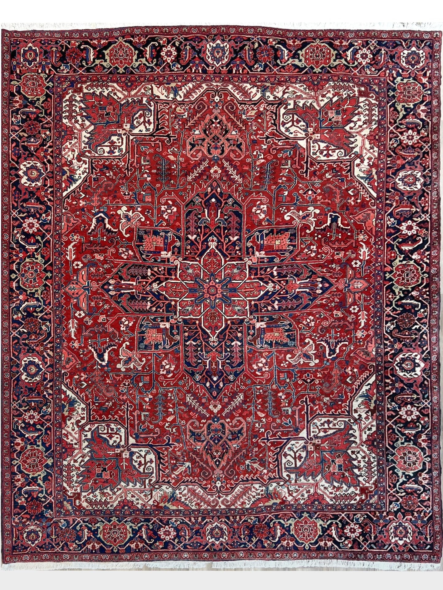 Antique Heriz 9'10"x12'4" Area Rug