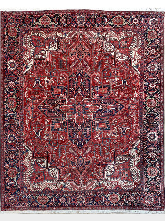 Antique Heriz 9'10"x12'4" Area Rug