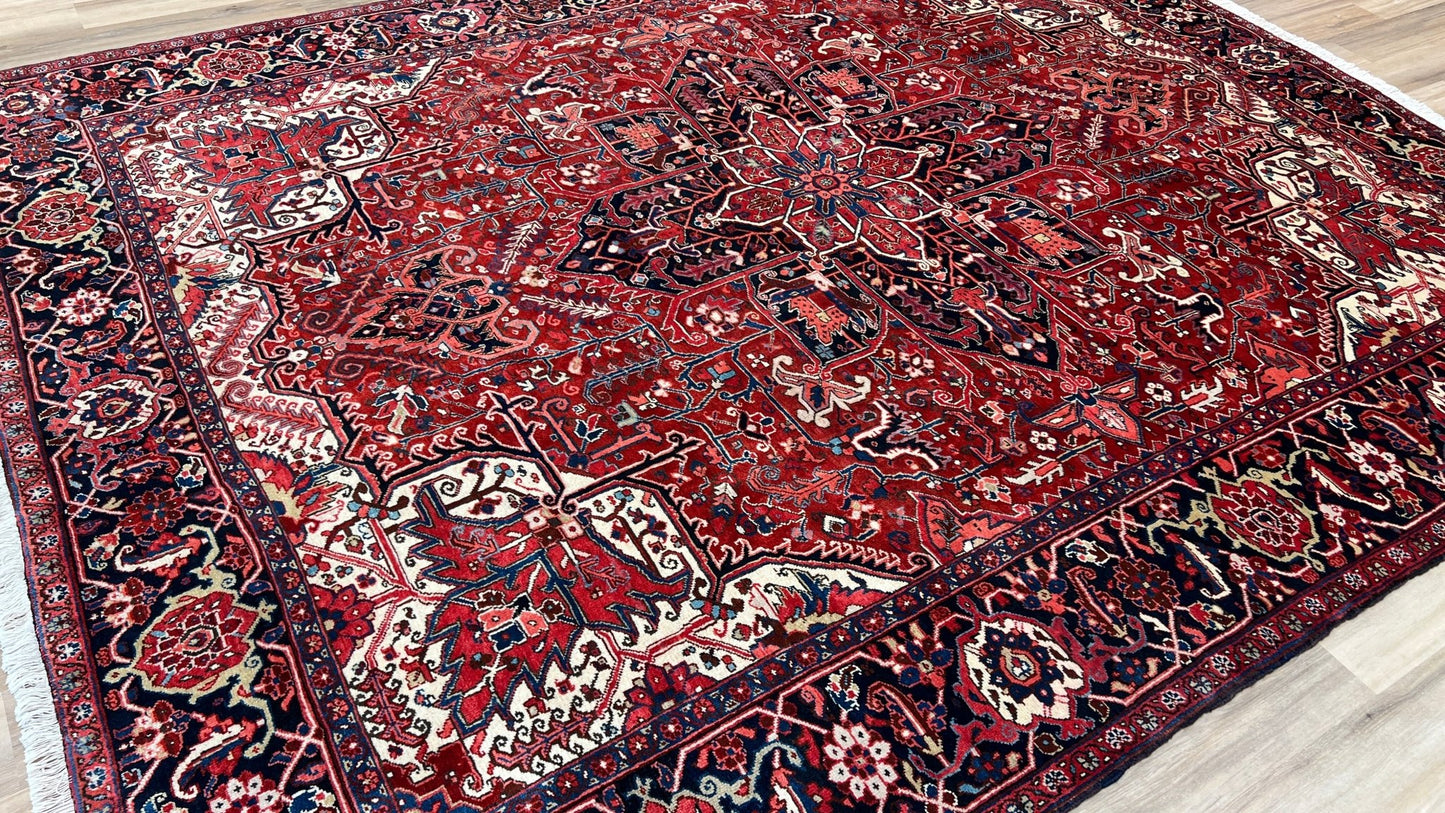 Antique Heriz 9'10"x12'4" Area Rug