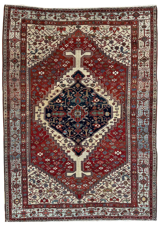 Antique Persian Serapi 10'8"x14'7" Area Rug