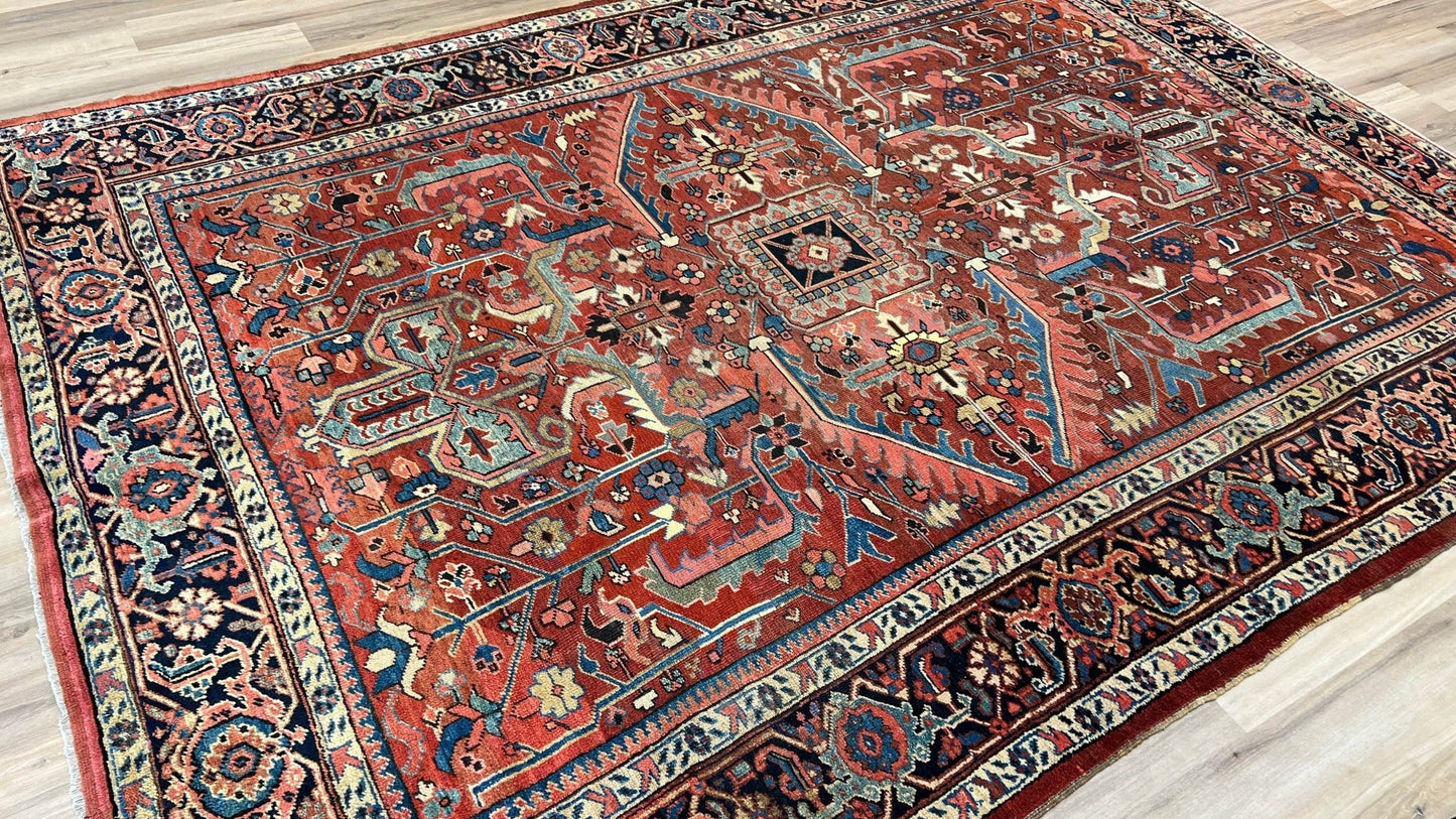 Antique Heriz 8'9"x11'8" Area Rug