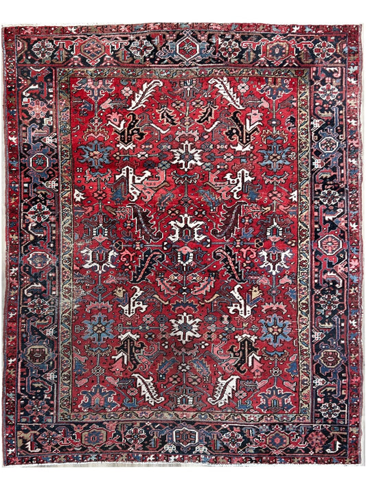 Antique Heriz 6'10"x8'6" Area Rug