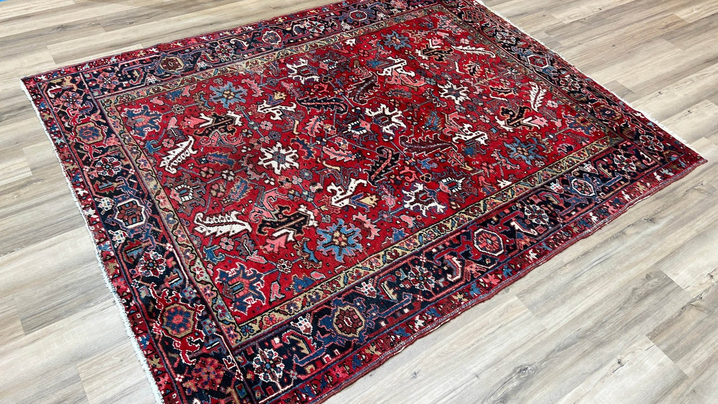 Antique Heriz 6'10"x8'6" Area Rug
