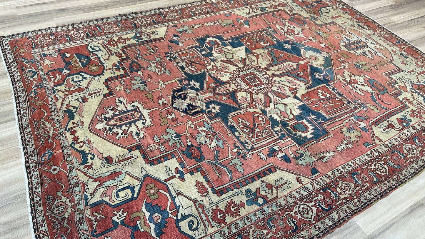 Antique Persian Serapi 9'3"x12'6" Area Rug