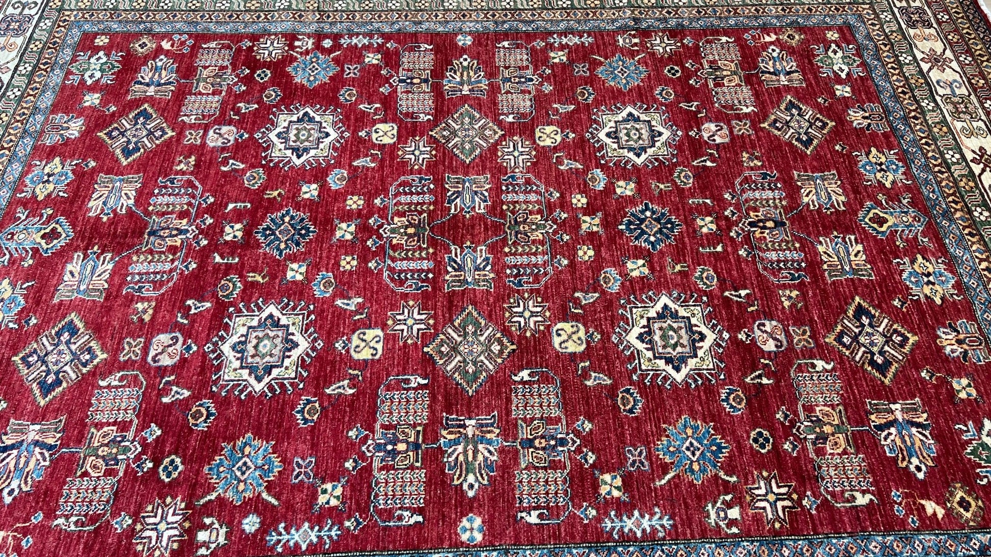 Transitional Kazak 7'9"x10'1" - Wooden Looms Rug Gallery