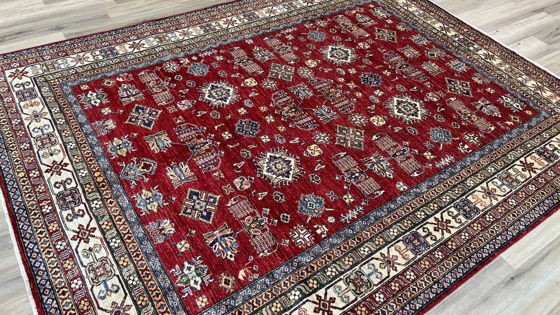 Transitional Kazak 7'9"x10'1" - Wooden Looms Rug Gallery