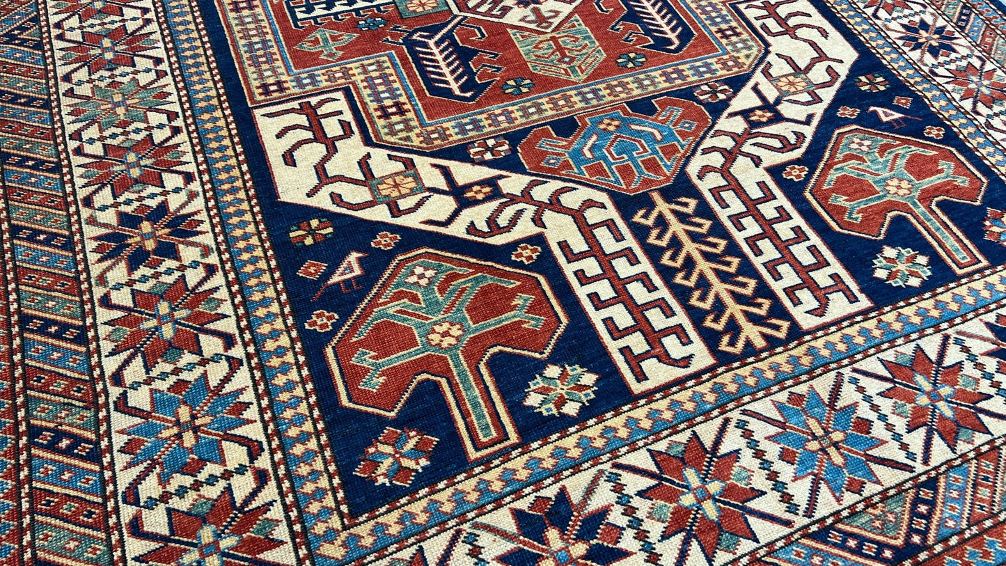 Geometric Kazak 5'10"x7'11" - Wooden Looms Rug Gallery