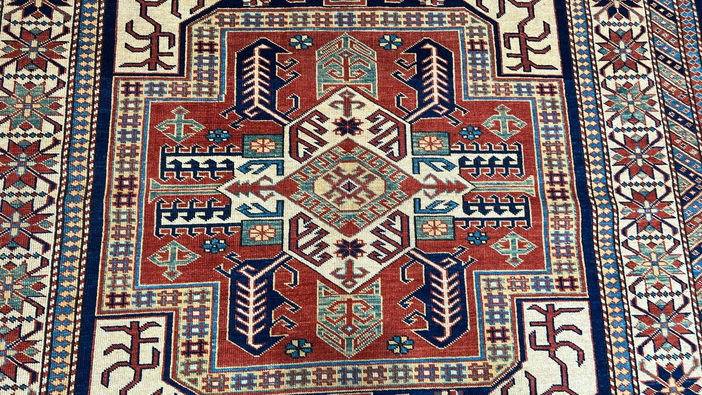 Geometric Kazak 5'10"x7'11" - Wooden Looms Rug Gallery