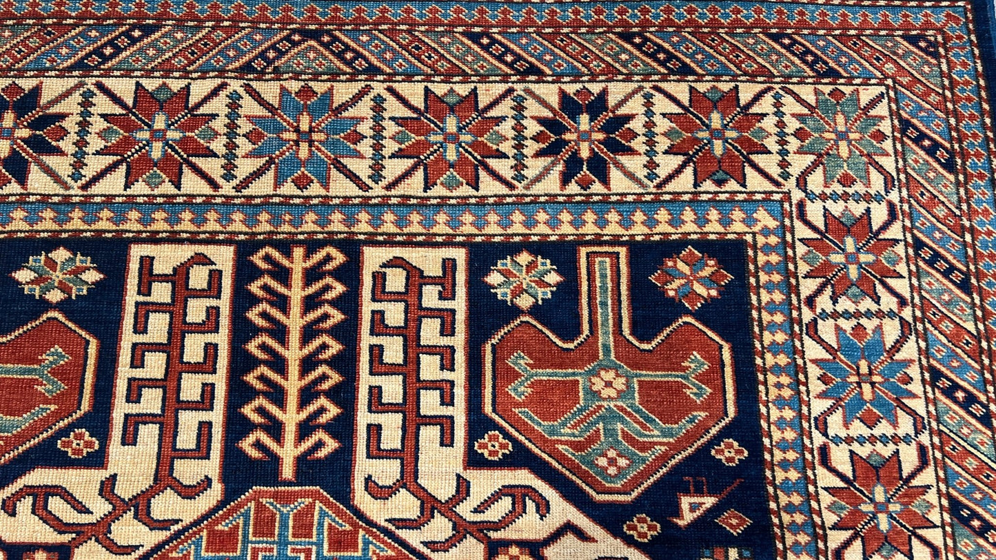 Geometric Kazak 5'10"x7'11" - Wooden Looms Rug Gallery