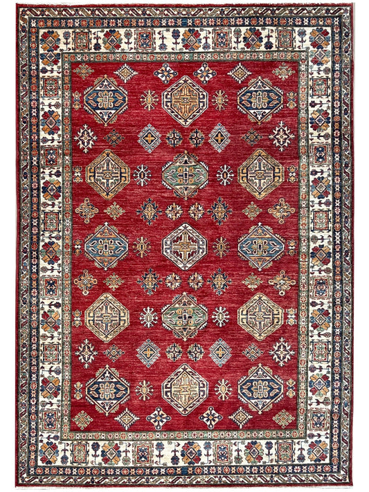 Geometric Kazak 6'2"x8'7" - Wooden Looms Rug Gallery