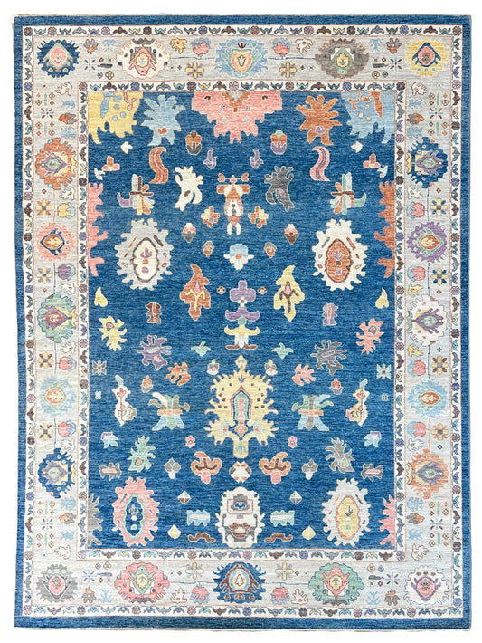Floral Oushak 8'11"x12'11" Area Rug