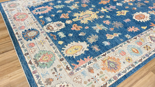 Floral Oushak 8'11"x12'11" Area Rug