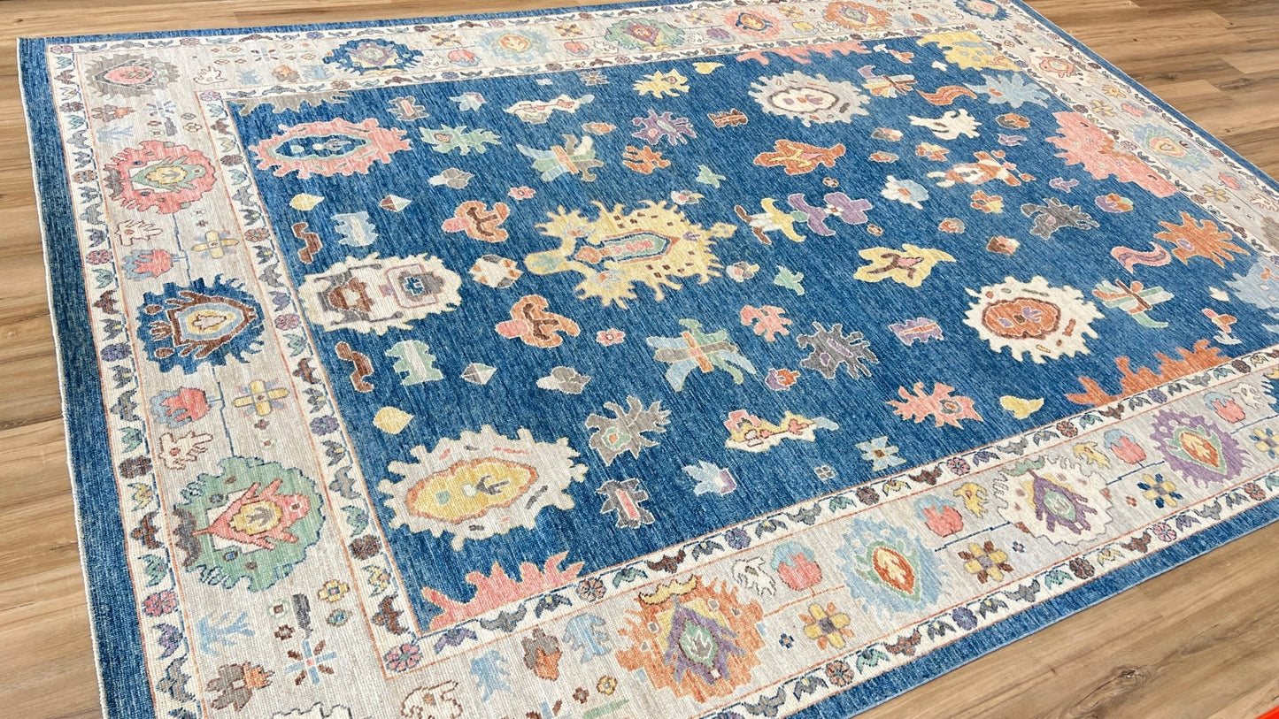 Floral Oushak 8'11"x12'11" Area Rug