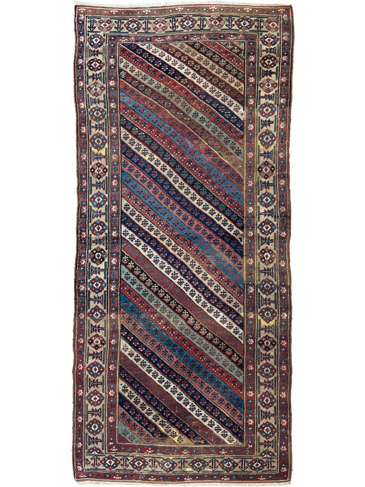 Caucasian Gendge Runner 4'9"x10'4" Area Rug