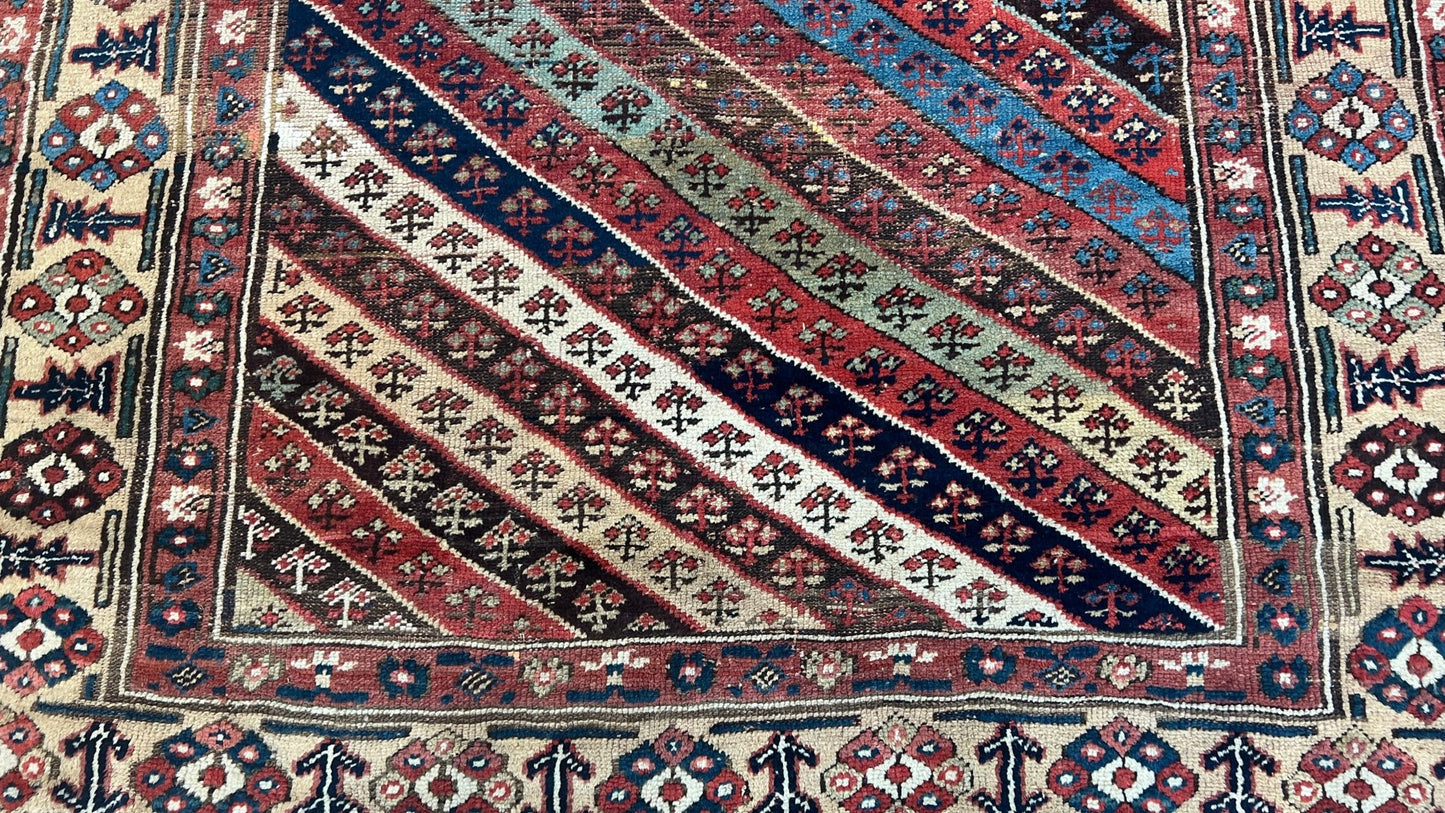 Caucasian Gendge Runner 4'9"x10'4" Area Rug