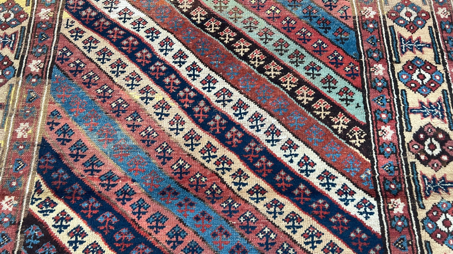 Caucasian Gendge Runner 4'9"x10'4" Area Rug