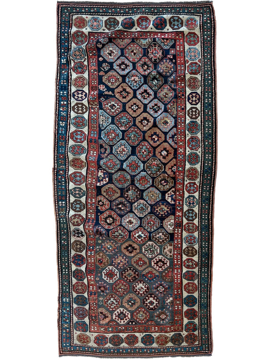 Caucasian Shirvan Runner 3'7"x8' Area Rug