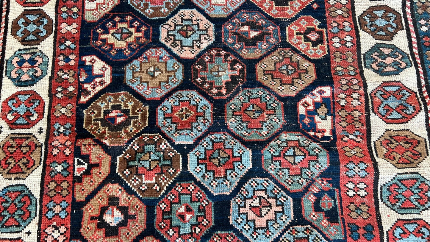 Caucasian Shirvan Runner 3'7"x8' Area Rug