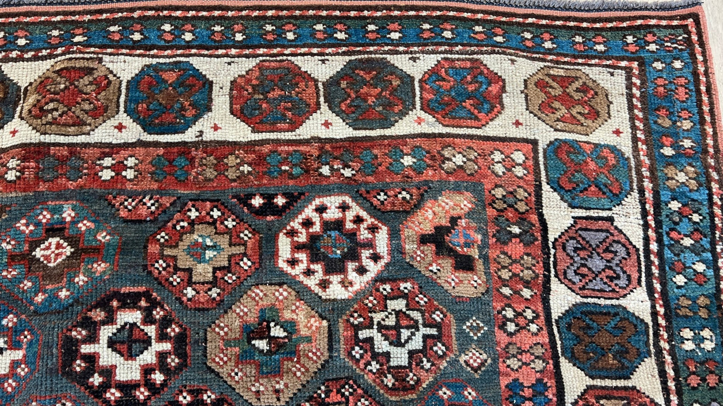 Caucasian Shirvan Runner 3'7"x8' Area Rug